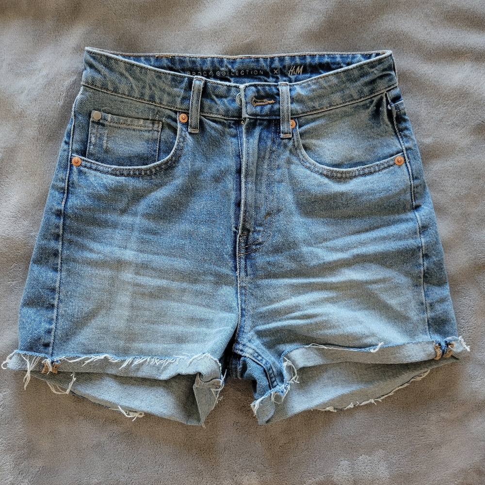 H&M Brock collection jean shorts
